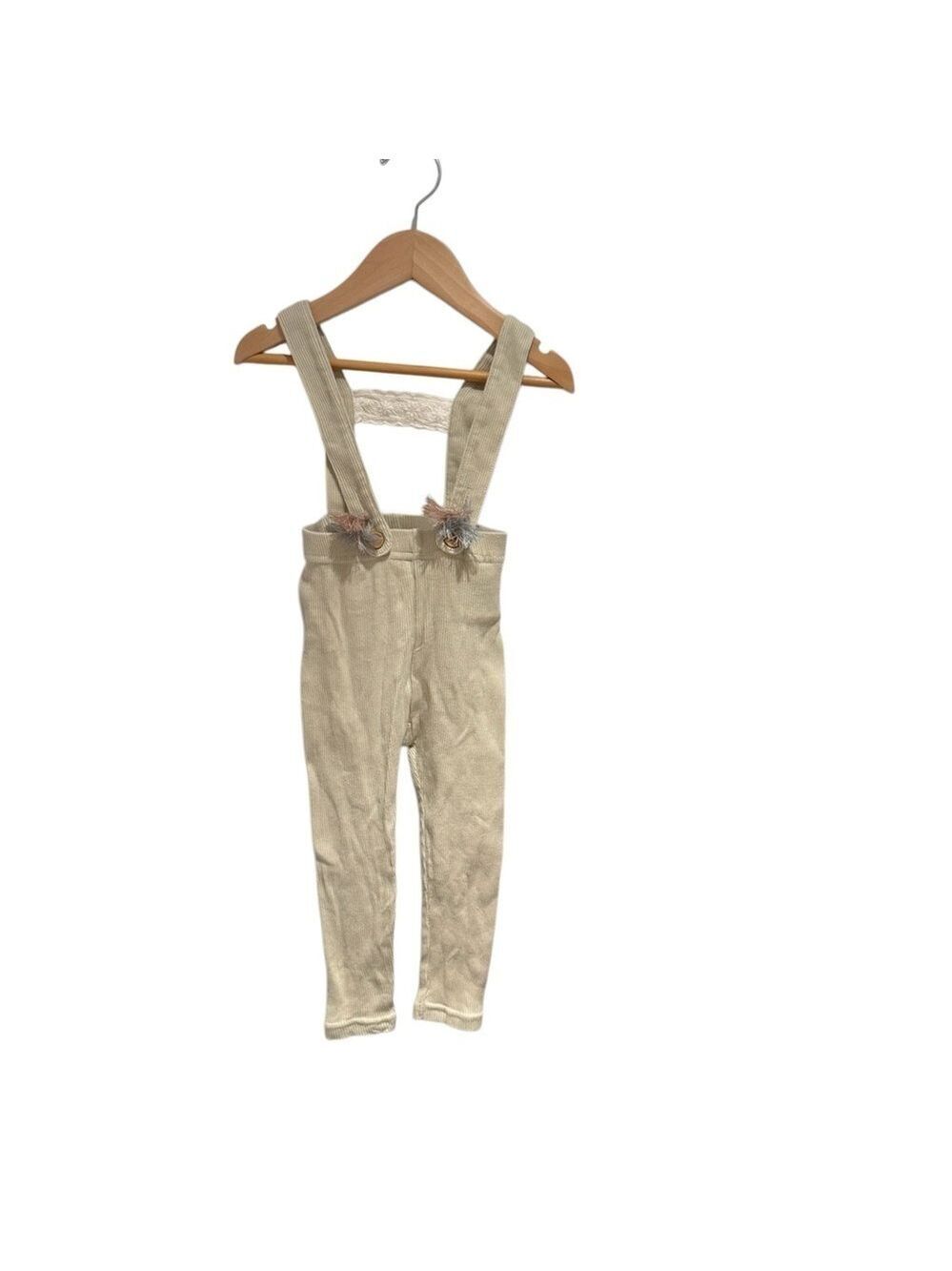 COTTOLI (Korean Brand) Kids Cream Overalls - fits approx size 2T